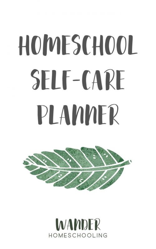 homeschool self-care planner